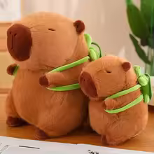 Chonky the Capybara – Soft & Squishy Plush with Green Backpack