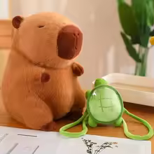 Chonky the Capybara – Soft & Squishy Plush with Green Backpack